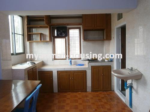 Myanmar real estate - for rent property - No.2392 - An apartment for rent with fully furnished in Bahan! - View of the kitchen.