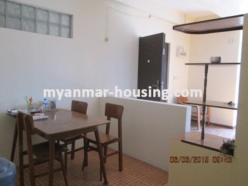 Myanmar real estate - for rent property - No.2476 - Well - lighted room located closed to Inya Lake and Hledan Area! - View of the dinning room.