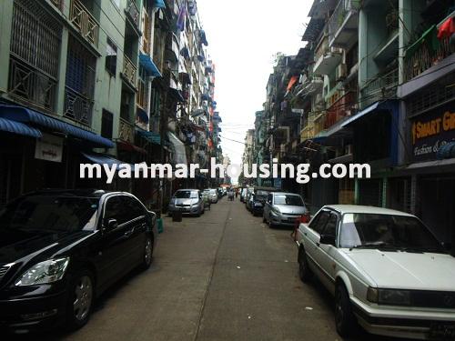 Myanmar real estate - for rent property - No.2482 - Nice apartment in the heart of Yangon! - view of the street