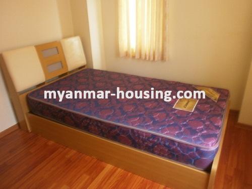 Myanmar real estate - for rent property - No.2493 - Condo for rent near hledan junction! - View of the bed room.
