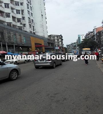 Myanmar real estate - for rent property - No.2499 - An available Hall type apartment for rent near Hledane Centre. - View of the road.