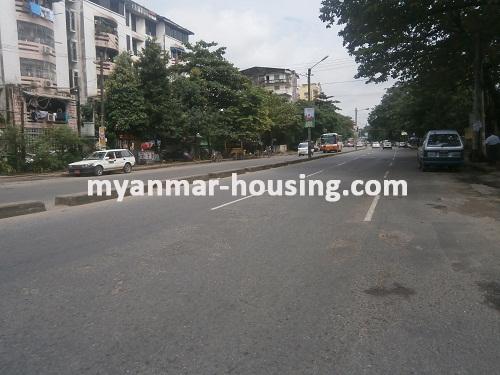 Myanmar real estate - for rent property - No.2500 - An apartment near Inya Lake, MICT! - view of the street