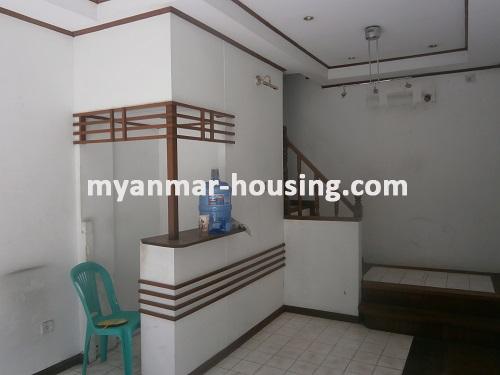Myanmar real estate - for rent property - No.2533 - The apartment for rent on the main road for show room in Bahan! - View of the downstairs.