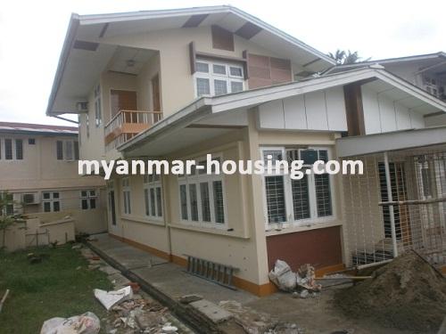 Myanmar real estate - for rent property - No.2549 - House for rent in VIP area available! - Front view of the building.
