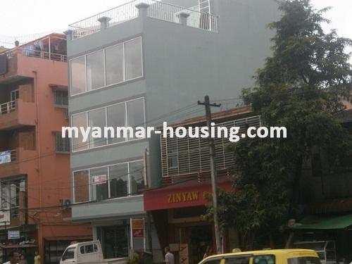 Myanmar real estate - for rent property - No.2550 - House for rent in calm and quiet area! - Front view of the building.