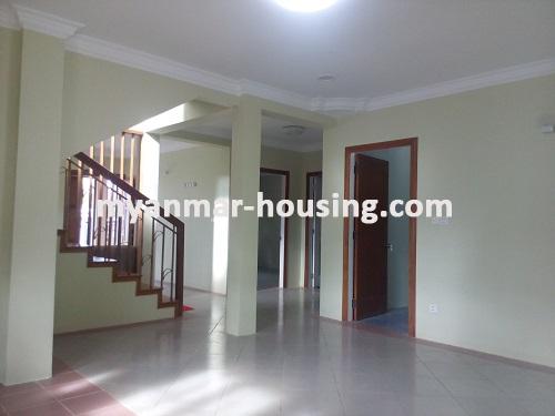 Myanmar real estate - for rent property - No.2551 - Two storey house with specious compound with lawn in F.M.I Hlaing Thar Yar! - downstairs and bedroom view