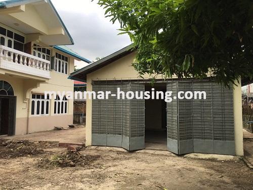 ミャンマー不動産 - 賃貸物件 - No.2567 - Pleasant landed house for company or office in Aung Myay Thar Si Housing. - View of Compound and Garage