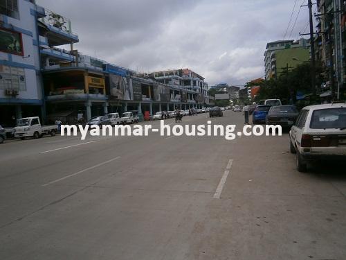 Myanmar real estate - for rent property - No.2571 - Five storeys for rent in Ahlone! - View of the road.