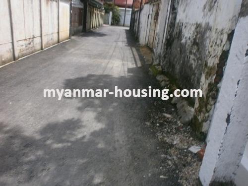 Myanmar real estate - for rent property - No.2573 - Newly renovated house - Bahan area! - view of the street