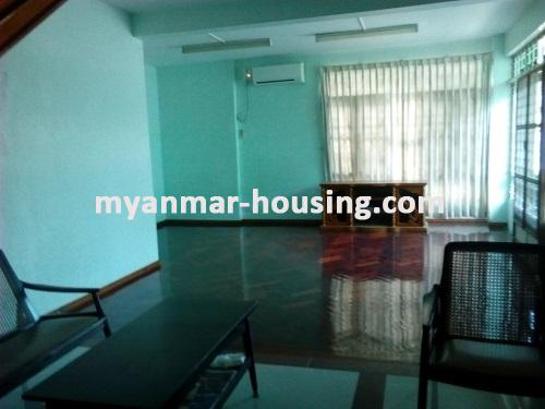 Myanmar real estate - for rent property - No.2649 - This landed house is suitable for residential or for your business! - View of the upstairs.