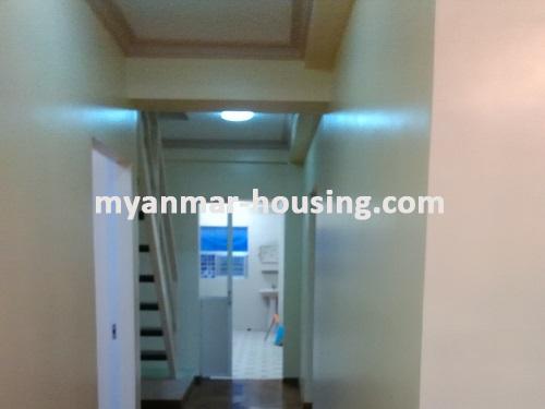 Myanmar real estate - for rent property - No.2653 - Decorated room in Min Street with Shwedagon Pagoda Vew in Sanchaung! - stairs view to attic