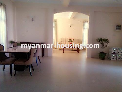Myanmar real estate - for rent property - No.2659 - Residential House Decorated with European Style near Ocean Shopping Mall! - View of the living room