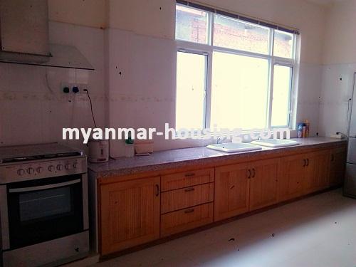 Myanmar real estate - for rent property - No.2659 - Residential House Decorated with European Style near Ocean Shopping Mall! - View of the kitchen