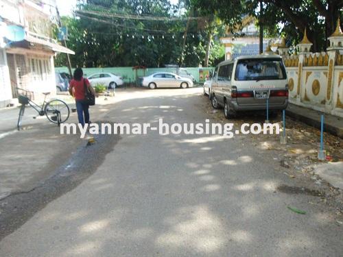 Myanmar real estate - for rent property - No.2710 - Nice condominium for rent in Sanchaung ! - View of the street.