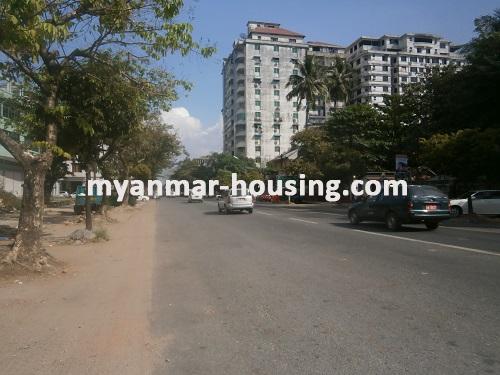 Myanmar real estate - for rent property - No.2713 - Condominium for rent in Botahtaung ! - View of the road.