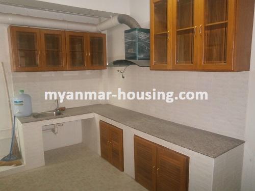 Myanmar real estate - for rent property - No.2716 - Newly Decorated Room for rent in Ahlone Township! - View of the kitchen room.