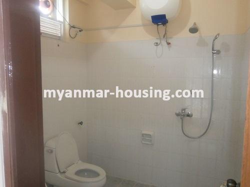 Myanmar real estate - for rent property - No.2716 - Newly Decorated Room for rent in Ahlone Township! - View of the wash room.