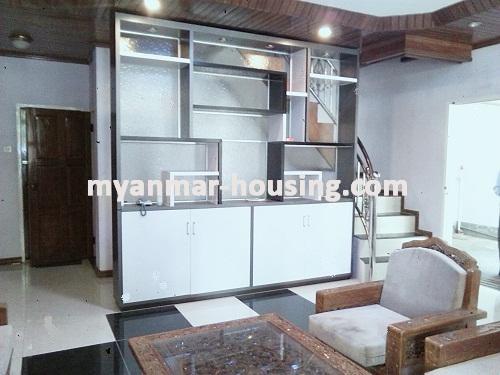 Myanmar real estate - for rent property - No.2721 - Spacious Landed House with Spacious compound for rent in Bahan ! - Living room 