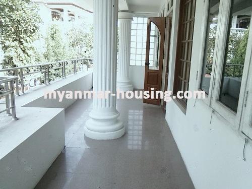 Myanmar real estate - for rent property - No.2721 - Spacious Landed House with Spacious compound for rent in Bahan ! - view of the patio