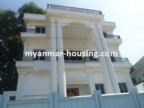 Myanmar real estate - for rent property - No.2722 - Landed house for rent in Bahan ! - View of the infront building.