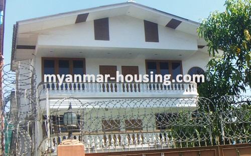 Myanmar real estate - for rent property - No.2728 - Safe and sound landed house is available! - View of the infront building.