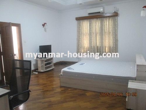 Myanmar real estate - for rent property - No.2768 - Grand and Spacious Landed House located in Inya Myaing Street- Bahan Township! - View of the master bed room.