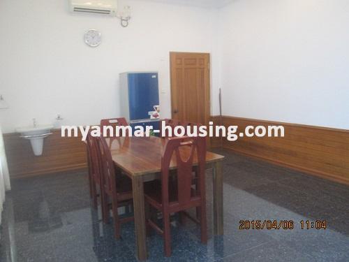 Myanmar real estate - for rent property - No.2768 - Grand and Spacious Landed House located in Inya Myaing Street- Bahan Township! - View of the dinning room.