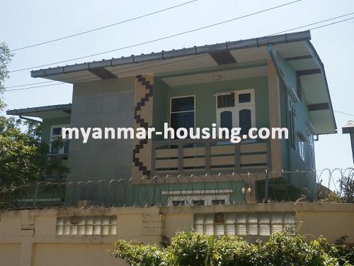 Myanmar real estate - for rent property - No.2772 - Full furnished landed house for rent in Mayangone ! - View of the Infront the building.