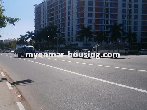 Myanmar real estate - for rent property - No.2773 - Good Condominium for rent in Mayangone ! - View of the road.