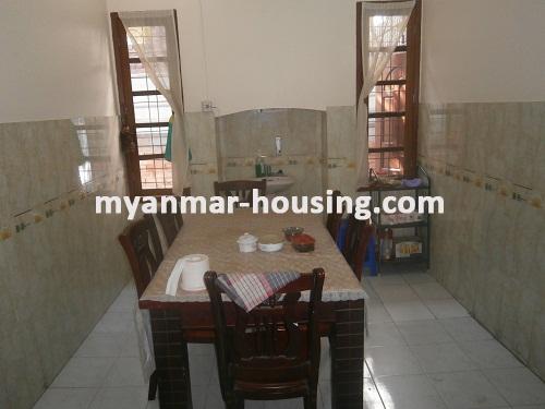 Myanmar real estate - for rent property - No.2852 - Lovely Landed house for rent in very good area! - View of the dining room