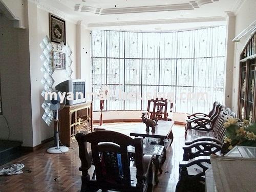 Myanmar real estate - for rent property - No.2873 - A Splendid landed House with Spacious Compound - 10 Minutes walk to Inya Lake! - Downstairs