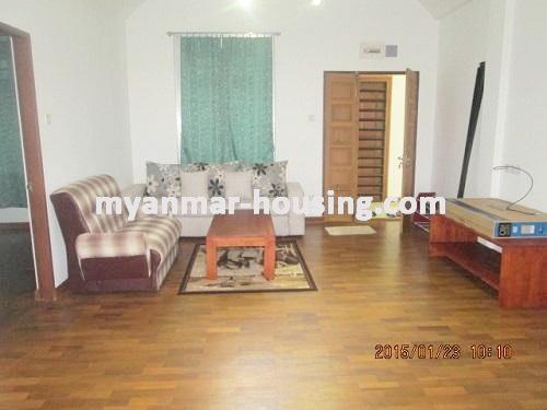 Myanmar real estate - for rent property - No.2889 - Fully Furnished room near Novotel Hotel and Junction Square Shopping Mall! - View of the living room.