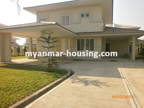 Myanmar real estate - for rent property - No.2900 - Completely New Landed House for rent located in F.M.I City! - View of the house.