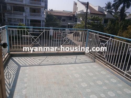 Myanmar real estate - for rent property - No.2916 - Landed House in Kamaryut Suitable for Office! - View of Verandah