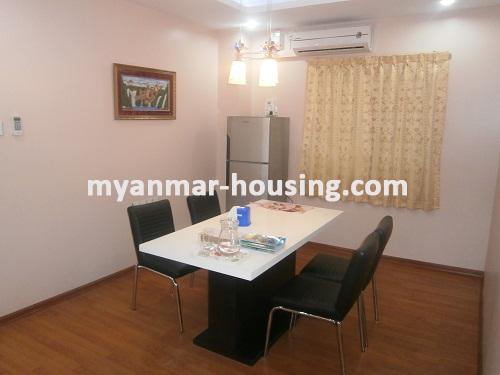 Myanmar real estate - for rent property - No.2920 - Clean and Beautiful Room located near Junction Mawtin Shopping Center! - View of dining Room
