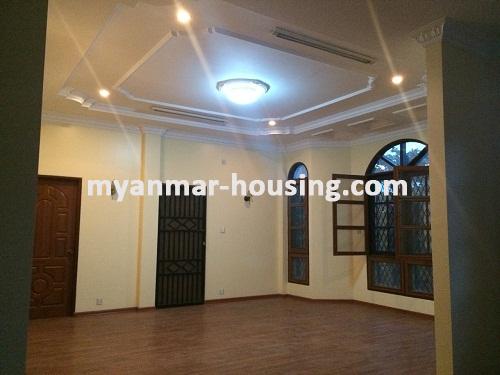 Myanmar real estate - for rent property - No.2922 - The colourful landed house with safe fence in Thin Gann Gyun! - the view of the living room