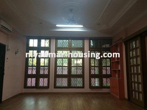 Myanmar real estate - for rent property - No.2922 - The colourful landed house with safe fence in Thin Gann Gyun! - the view of the living room