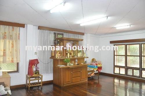 Myanmar real estate - for rent property - No.2944 - Landed House for Rent in Spacious Compound closed to Inya Lake! - View of the upstairs.