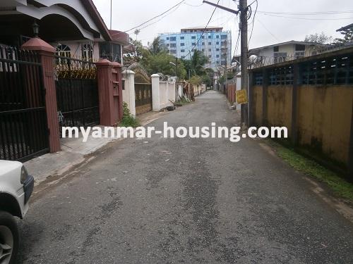 Myanmar real estate - for rent property - No.2947 - Landed House for Rent near Junction Square Shopping Center! - View of the street.