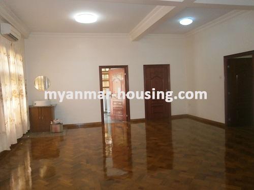 Myanmar real estate - for rent property - No.2949 - Spacious and Grand Landed House for rent near Hledan Center. - View of the living room.