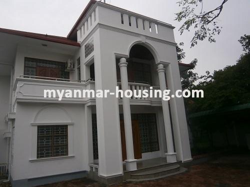 Myanmar real estate - for rent property - No.2967 - Great Landed house with Spacious Compound- 7 Miles! - View of the house.