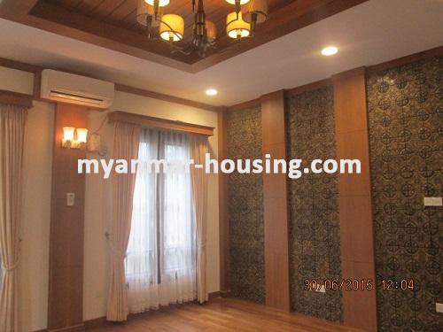 Myanmar real estate - for rent property - No.2968 - Grand Landed House for Rent at Mayagone Township! - View of the living room.
