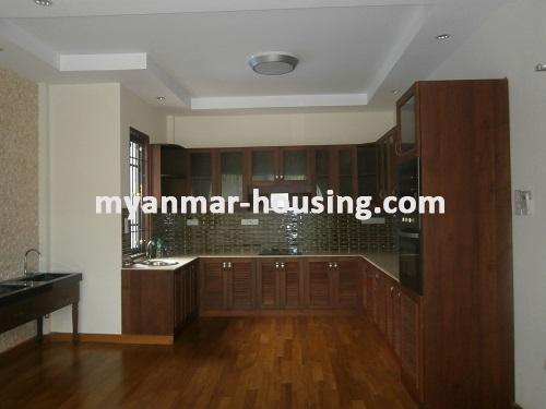 Myanmar real estate - for rent property - No.2968 - Grand Landed House for Rent at Mayagone Township! - View of the kitchen room.