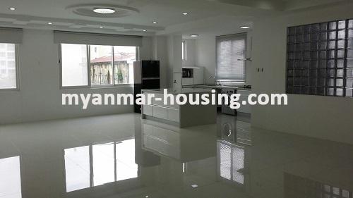 Myanmar real estate - for rent property - No.2971 - Beautiful Condo Apartment near the Park Royal Hotel and office tower in Dagon! - View of the kitchen room.