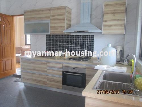 Myanmar real estate - for rent property - No.3008 - Well decorated landed house for rent with fair price! - View of the Kitchen room