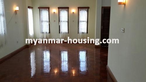 Myanmar real estate - for rent property - No.3024 - One of Good Landed Houses located near Shwe Gone Tine Junction- Bahan Township! - Living Room
