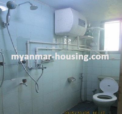 Myanmar real estate - for rent property - No.3029 - Clean and Spacious Room Located in Ahlone Township! - View of the wash room.