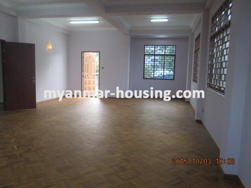 Myanmar real estate - for rent property - No.3030 - A nice Landed House for rent near to Sware Taw Lake. - View of the living room.