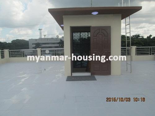 Myanmar real estate - for rent property - No.3030 - A nice Landed House for rent near to Sware Taw Lake. - View of the roof.
