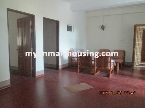 Myanmar real estate - for rent property - No.3031 - Brand New Room located in New Condominium- Ahlone Township! - View of the living room.